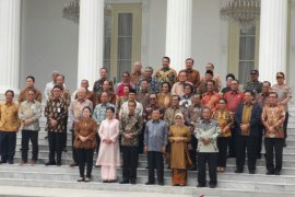 Jokowi dan Jusuf Kalla Silaturahim bersama menteri Kabinet Kerja