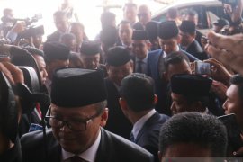 Prabowo-Sandi tiba di gedung MPR hadiri pelantikan Presiden
