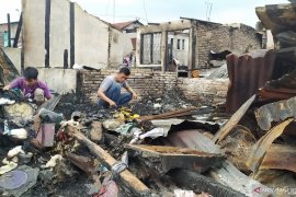 Kondisi terkini pascakebakaran permukiman Jalan Sentosa Lama Medan