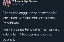 Soal lem aibon Rp82,8 miliar, Disdik Jakarta akui salah input
