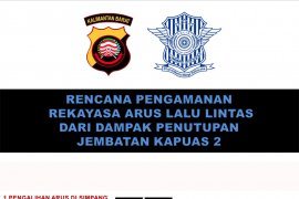 Rencana pengamanan rekayasa arus lalu lintas dari dampak penutupan Jembatan Kapuas II