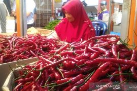 Penurunan harga cabai membuat deflasi terus berlanjut di Padang