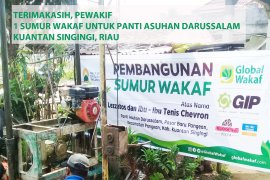 Satu sumur wakaf untuk panti asuhan Darussalam di Kuansing