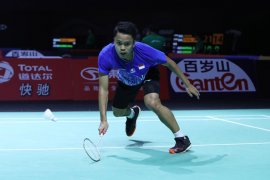 Pebulutangkis Anthony Ginting kecewa
