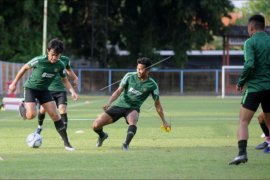 Latihan Timnas U-23 jelang uji coba lawan Iran