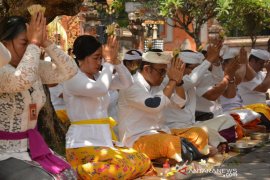 Pegawai Pemkot Denpasar lakukan sembahyang "Purnama Sasih Kalima"