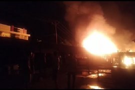 Kebakaran Pasar Kuok diduga akibat korsleting