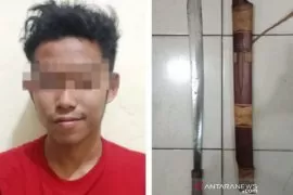 Janjian berkelahi, warga HST yang mabuk ini ditangkap beserta sebilah parang