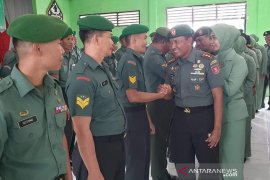Kodim Kandangan gelar Korp Raport pindah tugas dan pensiun