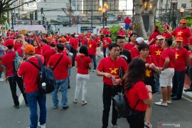 Saksikan final sepak bola SEA Games, Suporter Vietnam sewa delapan pesawat