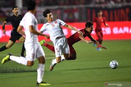 Indonesia sementara tertinggal 0-1 dari Vietnam di babak pertama