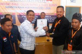 Jhony Charles kembalikan formulir pendaftaran Bacabup Rohil di Hanura