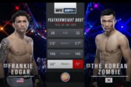 Korean Zombie TKO Edgar ronde pertama