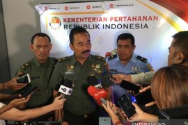 Antisipasi Corona, kendaraan masuk Kemenhan  disemprot disinfektan