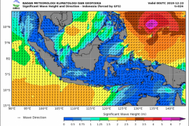 Cuaca ekstrem membayangi sebagian besar wilayah Indonesia selama libur akhir tahun