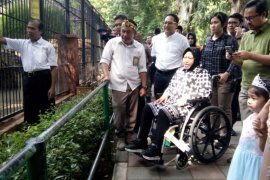 Risma ajak cucu jalan-jalan ke KBS saat libur Natal
