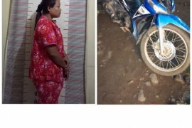 Seorang wanita pelaku pencurian sepeda motor diringkus Polisi Padang Tualang Langkat