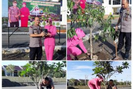 Ratusan anggota Polri galakkan penghijauan di "Bumi Bersujud"