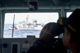 Kapal coast guard China berada di ZEE Indonesia
