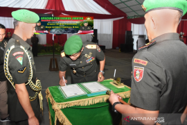 Danrem serahkan Jabatan Danyonif 611/Awl