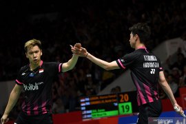Final Indonesia Masters 2020, Indonesia pastikan gelar juara ganda putra