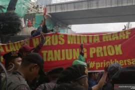 Massa aksi desak Menteri Yasonna minta maaf kepada warga