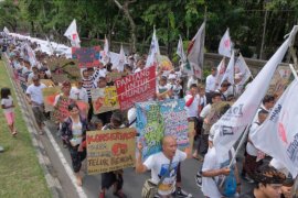 Aksi tolak reklamasi Teluk Benoa
