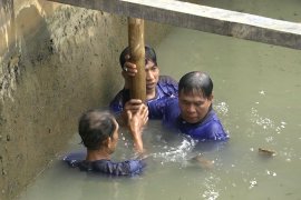Pasca gerhana bulan,tinggi air laut dipintu Marina capai 205 cm