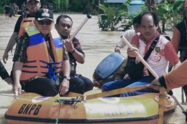 Bupati Tabalong tinjau lokasi banjir Desa Nawin