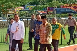 Presiden Joko Widodo tiba di arena utama HPN 2020