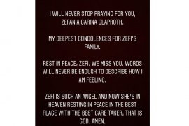 Ungkapan duka Marshanda atas meninggalnya anak Karen Pooroe