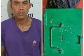 Polisi ringkus pencuri kotak infaq masjid di Hinai Kiri Secanggang Langkat