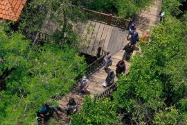 Pengunjung  taman hutan raya di Surabaya dilarang bawa plastik