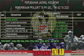 Karena kondisi, jadwal penerimaan Tamtama AD berubah