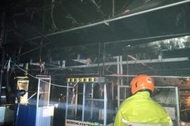 Kantin gema kampus USU  Medan hangus terbakar