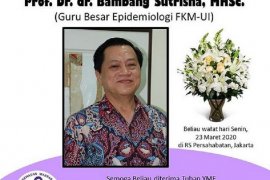Guru besar epidemiologi UI meninggal dunia di RS Persahabatan