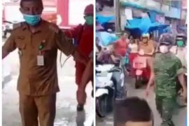 Forkopincam Babalan dan Sei Lepan semprot disinfektan sarana publik