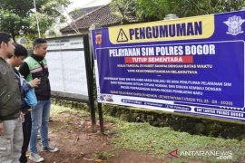 Cegah COVID-19, Polres Bogor tutup layanan SIM, BPKB, dan SKCK