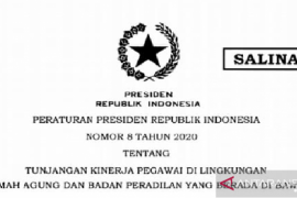 Ini tunjangan kinerja pegawai MA yang diatur dalam  Perpres 8/2020