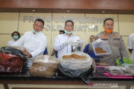 Tiga tersangka pengedar 40 kilogram tembakau gorila ditangkap poiisi