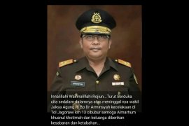 Wakil Jaksa Agung Arminsyah meninggal dalam kecelakaan mobil di Tol Jagorawi