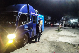 Dinas Kominfo Kampar sosialisasi bahaya corona ke pelosok desa