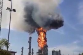 Para pekerja di area  CPP Gas Gundih  Pertamina di evakuasi