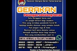 Relawan Bangka Barat kumpulkan sumbangan untuk warga terdampak COVID-19