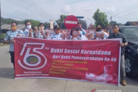 Cegah COVID-19, warga binaan Lobusona Rantauprapat bagikan 1000 masker berkualitas buatan sendiri