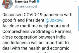 Presiden Jokowi dan PM India saling telepon bahas pandemi COVID-19