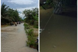 Kecamatan Tanjung Pura Langkat dilanda banjir setinggi satu meter