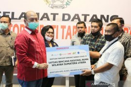 Satgas bencana BUMN Sumut sumbang APD ke Taput