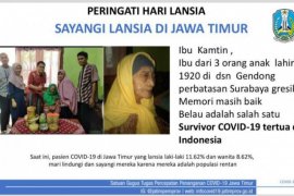Nenek usia 100 tahun di Surabaya sembuh