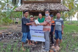 Pelindo I Tembilahan bantu 150 kg pupuk untuk Poktan Tanjung Harapan Jaya